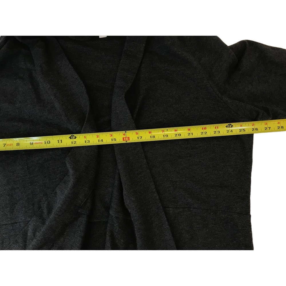 J Jill Pure Jill Womens Open Front Cardigan Pima Cotton Long Sleeve Gray Sz XL - Picture 9 of 10